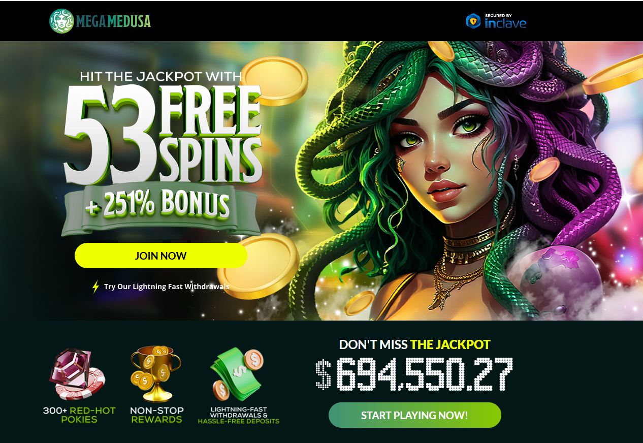 Mega Medusa Casino $10 Neosurf Bonus Offer