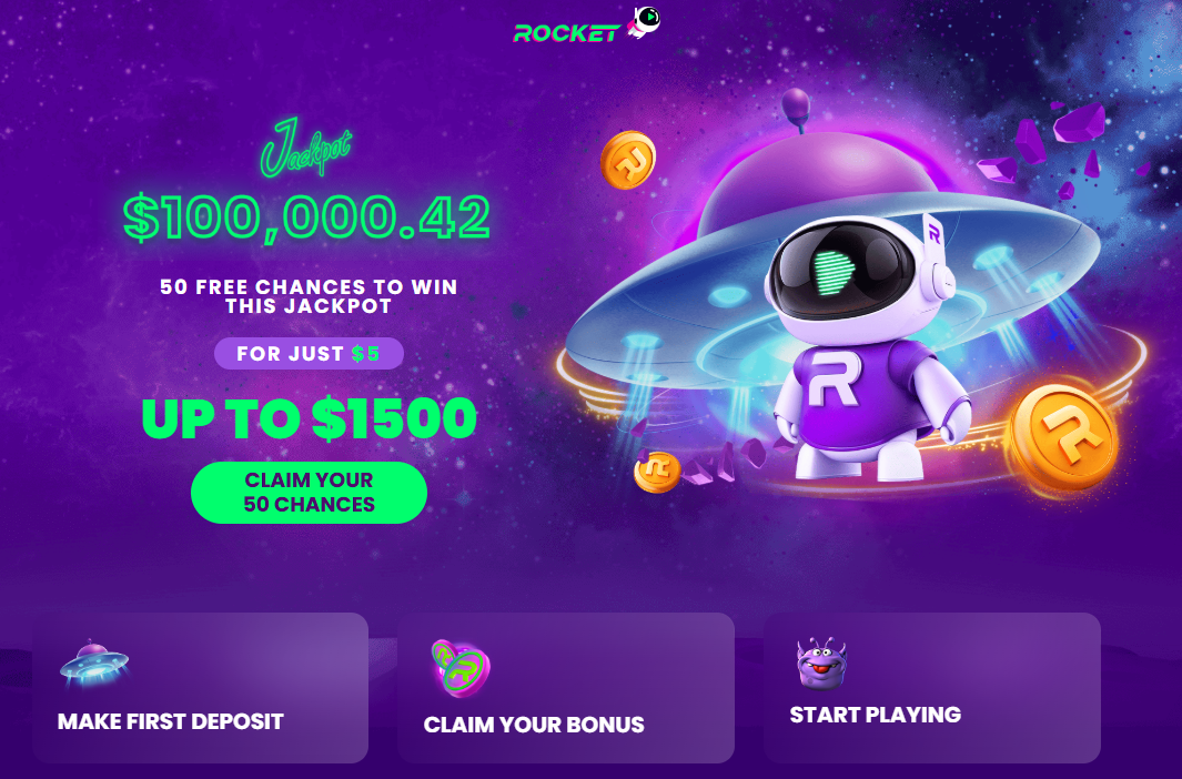 Casino Rocket $5 deposit casino bonus